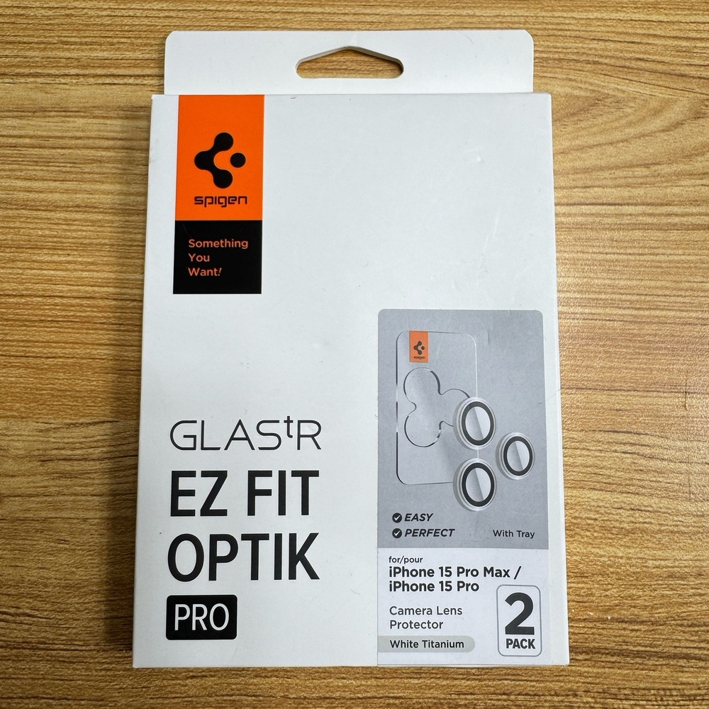 Spigen iPhone 16 15 14‎ Pro / Max Lens Protector Optik Pro EZ Fit L-Series White